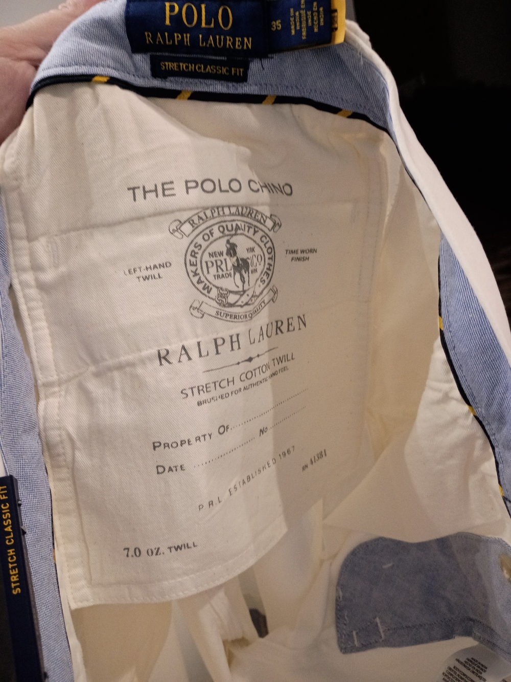 Polo Ralph Lauren Men's White Flat Front Shorts Size 35 New - Picture 2 of 7